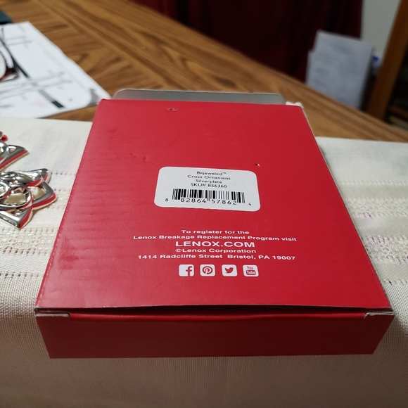 Vintage Lenox Bejeweled Cross Ornament - Picture 7 of 7